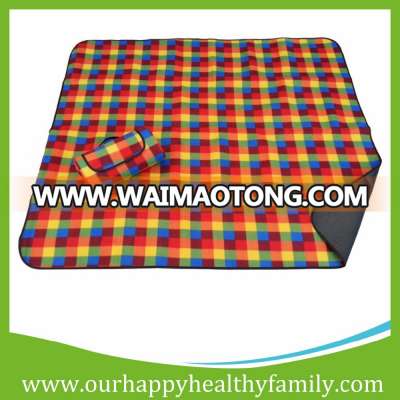 Custom Foldable Waterproof Outdoor Beach Picnic Polar Fleece Blanket